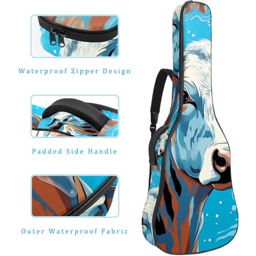 Sac pour guitare acoustique 101,6 cm imperméable à plusieurs poches - 4