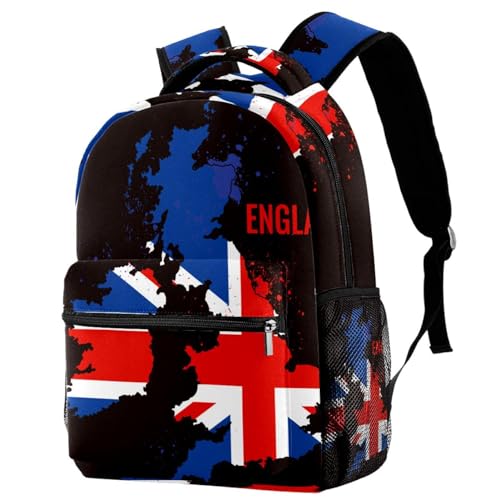 Sac à dos fille garçons Union Jack multicolore pour collège lycée et bagage cabine