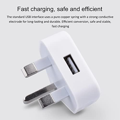 UK Mains Wall 3 Pin Plug Adaptor Charger Power With USB Ports For Phones Tablets For Samsung For IPhone