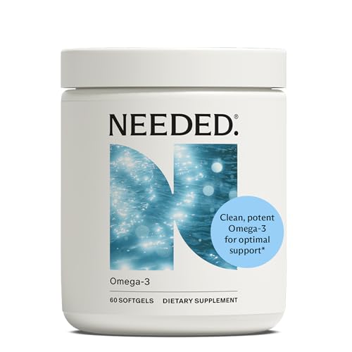 Image of Needed. Prenatal Omega-3 - High Potency Dose of Sustainably Sourced Fish Oil, 1000mg DHA, 1000mg EPA, Encased in a Gelatin-Free, Plant-Based Softgel Shell