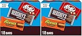 HERSHEY'S, KIT KAT and REESE'S Assorted Milk Chocolate, Full Size Easter Candy Bar Variety Box, 27.3 oz (18 Count) (Pack of 2)
