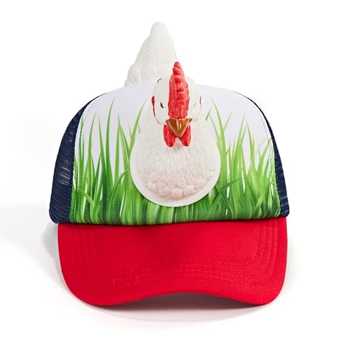 Image of Funny 3D Animal Trucker Hat, Adjustable Mesh Snapback Cap for Men & Women