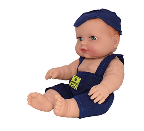 Image of EL FIGO Soft Feel Squishy Cute Little Doll in Dungaree Dress for Kids (Multicolour)