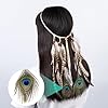 2 Pièces Costume Indien Femme Set Hippie Boho Bandeau à Plumes et Boucles d'Oreilles Fait Main Idéal pour Carnaval Cosplay et Usage Quotidien #4