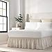 Easy Fit 11578QUEEN/KINGIV Wrap Around Eyelet Ruffled Queen/King Bed Skirt 80-Inch by 60-Inch with 18-Inch drop, Ivory