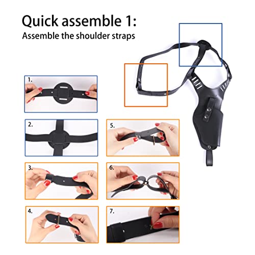 Lilcreek Leather Shoulder Holster,Vertical Shoulder Holsters For Concealed Carry Compatible With Full Size/Compact Size/Subcompact Size Handgun #TOP3