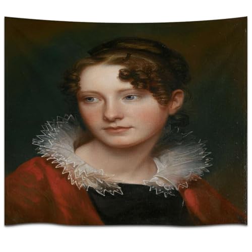 Renaissance Noble Lady Portrait Tapestries Oil Texture Vintage Rustic Exquisite Elegant Wall Art Wall Hanging Decor Home Decoration for Living Room Bedroom Office Apartment (SZFT4418,30x40 inch)