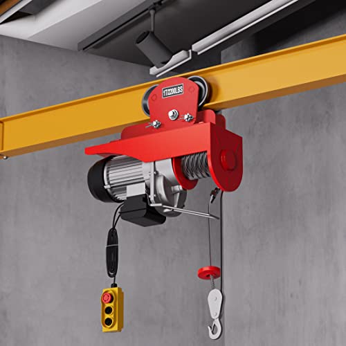 Acemaker 1 Ton Electric Hoist Trolley, I-Beam Trolley For Pa600 To Pa1000 Electric Hoist, 2.68In - 4.33In Adjustable Flange Manual Trolley Rollers Overhead Garage Hoist System, 2204Lbs (Red)… #TOP6