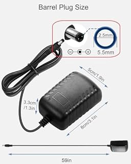 12V DC Power Supply 2A Universal AC Adapter, 100-240 50/60Hz to 12 Volts 2Amp Transformer, DC 12V Power Adapter Cord, 【5.5mm x 2.5mm Barrel Plug】