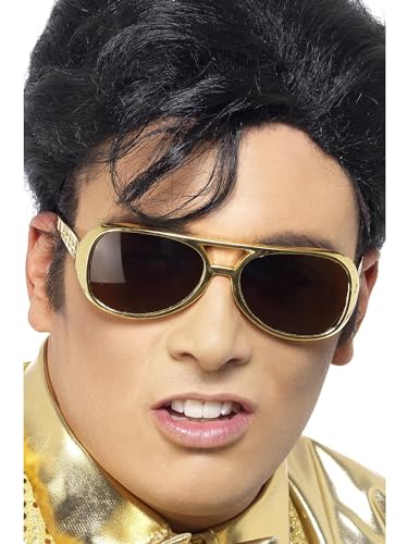 Smiffys Gafas de sol de Elvis, Doradas Halloween, Carnaval