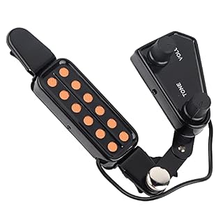 VGEBY1 Micro Guitare Acoustique 12 Trous magnétique Humbucker Guitare pour Guitare électrique(Couleur : Noir) - Les Beatles, Paul McCartney, John Lennon, RIngo Starr, George Harrison VGEBY1 Micro Guitare Acoustique 12 Trous magnétique Humbucker Guitare pour Guitare électrique(Couleur : Noir) – Image 2