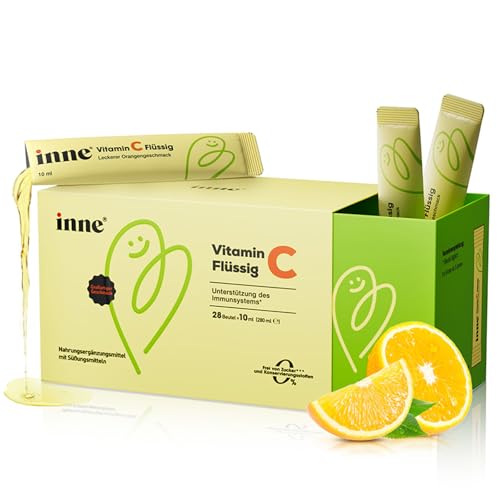 inne Vitamin C Flüssig für Kinder – 250 mg pro Beutel Vitamine Kinder - Vitamin C Hochdosiert zur Unterstützung von Immunsystem, Energie, Knochen & Zähnen - Kindervitamine