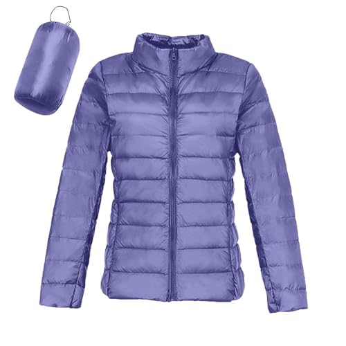 CEWIFO Chaqueta ligera de manga larga impermeable para mujer (disponible en tallas grandes) (azul marino, L)