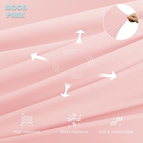 Image of MOON PARK Pregnancy Pillows for Sleeping - U Shaped Full Body Maternity Pillow with Removable Cover - Support for Back, Legs, Belly, Hips - 57 Inch - Pink - Cooling Cover