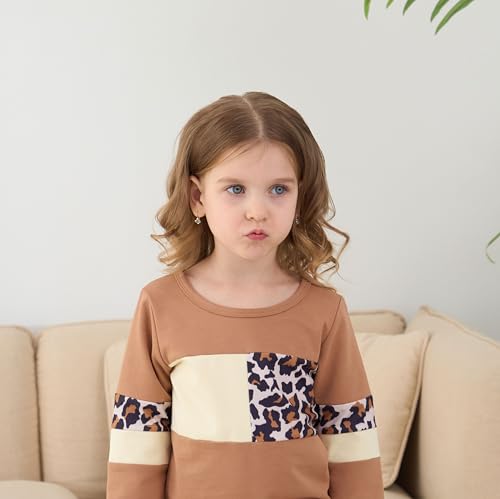 Image of Tween Girl's Letter Print Top + Jogger Pants 2 Piece Casual Outfit Set Kids Fall Clothing, Sizes 6-14 Years