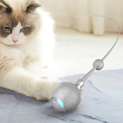 Jouet électrique pour chat rotatif à 3 modes pour l'exercice mental - 4