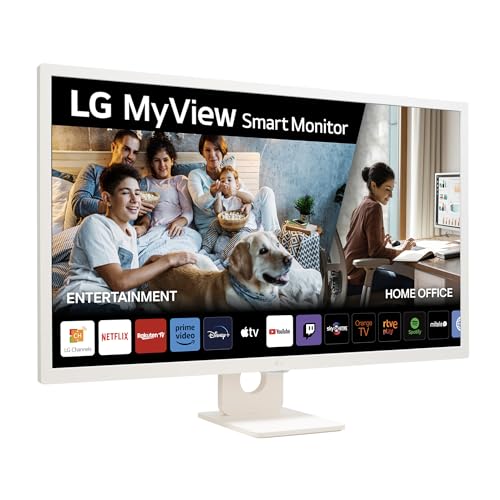 LG 32SR50F-W - Smart Monitor, 32 Pulgadas, Pantalla IPS, Full HD, WebOS 23, 1920x1080, 16:9, Sin Cámara, ThinQ App, Blanco