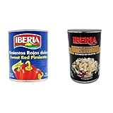 Iberia Sweet Red Pimientos 27.5 oz + Iberia Hearts of Palm (Bites Size), 14 oz