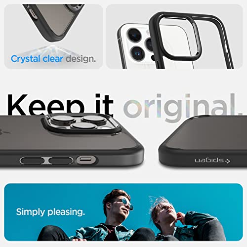 Spigen-Ultra-Hybrid-Back-Cover-Case-Compatible-with-iPhone-14-Pro-TPU-Poly-Carbonate-Matte-Black