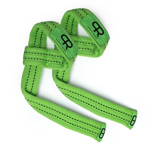 PR Personal Record Heavy Duty Lifting Straps Double Reinforced- Pair (Neon)