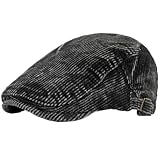 Gyios Strickmütze Corduroy Beret Hut Für Erwachsene, Verstellbar 55-60cm, Solid Color