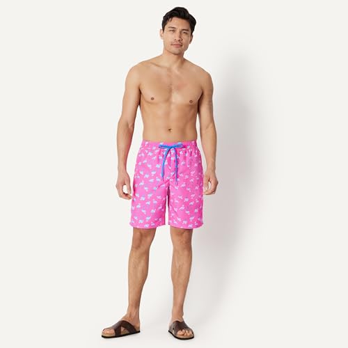 Image of Amazon Essentials Men's 9 inch Swim Trunks with Mesh Lining, Pockets, Drawstring Closure