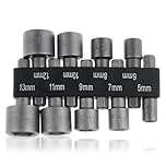 9PCS Screwdriver Bits Sets, 5-13mm Hex Drill Bits Sets, 1/4 inch Hex Shank Magnetic Nut Setter, Quick Change Metric Nut Driver Set, Impact Driver Socket Adapter