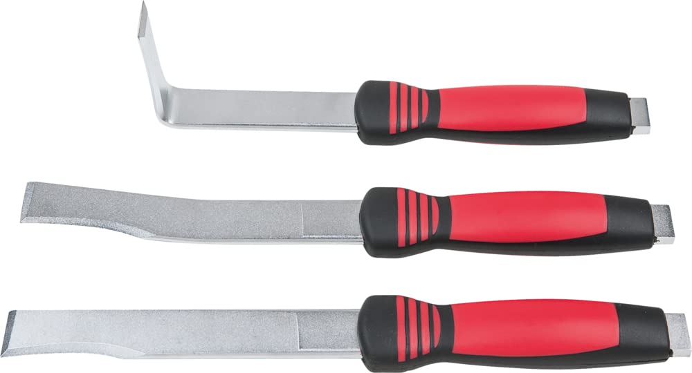 KS Tools 162.0215 Jeu de 3 burins de carrossier extra-plats - Pour séparer