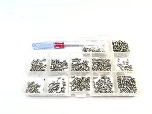 @WENDi Schrauben-Sortimentskasten für Laptop, Computer, PC, digitale Geräte, 2 mm, 2,5 mm, 3 mm, mit Schraubendreher