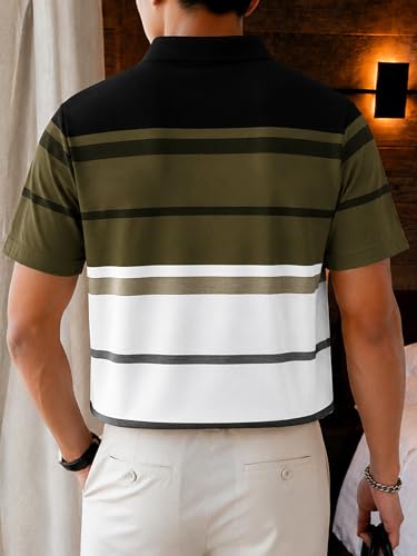 Image of Noble Monk Men's Regular Fit Polo Neck T-Shirt | Half Sleeve