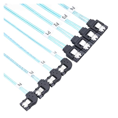 Cable 4 SATA Host a 4 SATA ángulo derecho 1.0 m 12 Gbps miniatura 3
