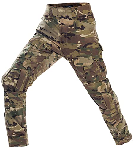 Uugood Pantalon Camouflage pour Homme, Pantalon Cargo Militaire Pantalon Tactique Pantalons de Combat pour Airsoft Chasse Paintball Randonnée (CP, S)
