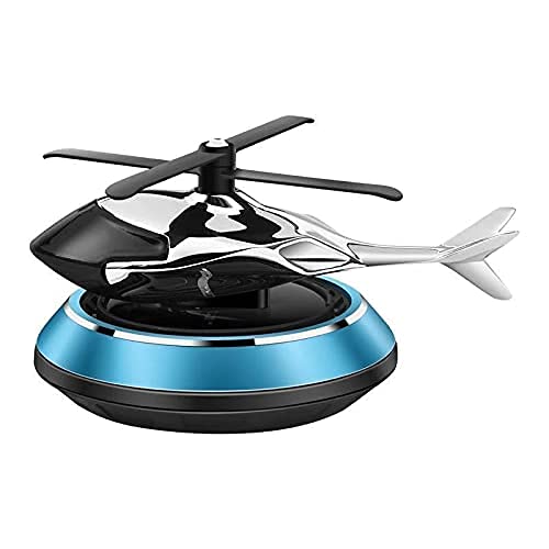 CLOUDSALE, Your Store, Your Place Solar Powered Rotating Helicopter Aromacure Furnishing Air Freshener Fresh Aroma Perfum Car Flavoring Decoration(Blue), Tablet, Pack Of 1