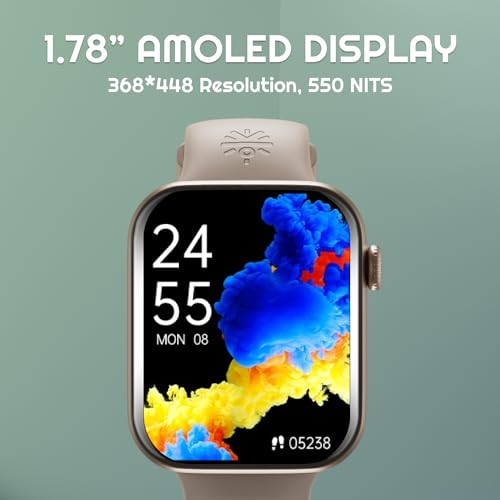 Image of Cultsport Burn 1.78 inch AMOLED, 368 * 448 res, BT Calling, Crown Control, Voice Assistant, AOD Smartwatch (Rose Gold Strap, Free Size)