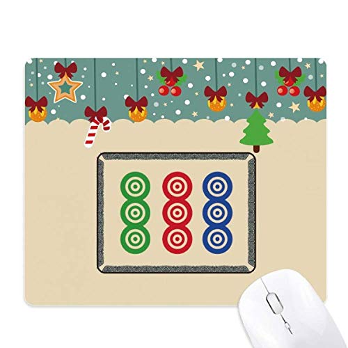 Tapis de souris Mahjong Circle Dots 9 carreaux en caoutchouc