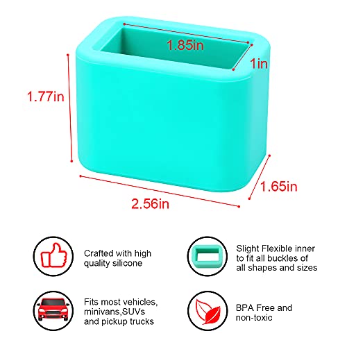 Morlike Silicone Belt Buckle Holder Booster (Light Blue, 2 Pack) #TOP1