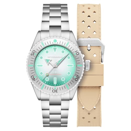 Spinnaker Orologio Automatico Spence 300 Da Uomo, 40 Mm, Con Cinturino In Acciaio Inox Massiccio Sp-5097, Acquamarina., Bracciale