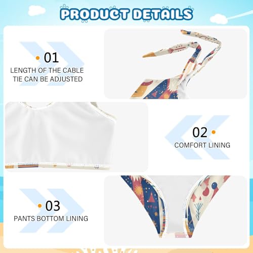 KLL Christmas Scandinavian Goodluck Gnome Girls Two Piece Bikini Set Beach Bathing Suit Swimming Suits Cute Shoulder Strap4