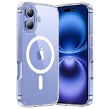 Gyizho Anti-Yellowing Strong Magnetic for iPhone 16 Case [Compatible with MagSafe] [12FT Military Grade Drop] Shockproof Protective Slim Thin iPhone 16 Cover 6.1 Inch, Clear