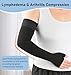 KEKING Lymphedema Medical Compression Arm Sleeve with Gauntlet, 15-20 mmHg Graduated Compression Full Arm Support for Women Men (Single), Long Pressure Arm Hand Brace for Arthritis, Bursitis, Edema