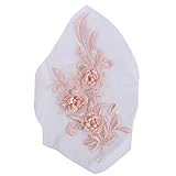 3D Lace Applique, Flower Clothes Embroidery Colorful Sew on Patches Tulle Handmade Fabric Accessorie