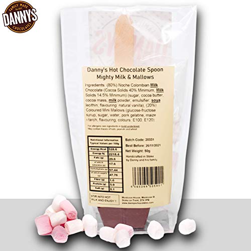Danny's Premium Hot Chocolate Spoons with Marshmellows | 4 x Large 50g | Mighty Milk & Mallows Hot Chocolate Stirrer | Easter Chocolate | Easter Gift - Image 4
