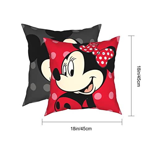 Wowusuo Cute Kids Throw Pillow Cover Cartoon Couch Pillow Case Set Of 2 Square Sofa Pillowcase 18 X 18 Inch #TOP5