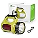 LE LED Handscheinwerfer 1000 Lumen, Wiederaufladbare CREE Akku Handlampe mit 3600mAh Powerbank, 10W Dimmbare Taschenlampe inkl. 3 Lichtmodi 2 Helligkeitsstufen, USB-Kabel für Notfall Camping usw.