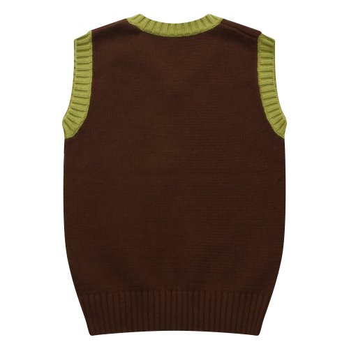 Richie House Little Boys' Sweater Vest with Intarisa Artwork RH10193