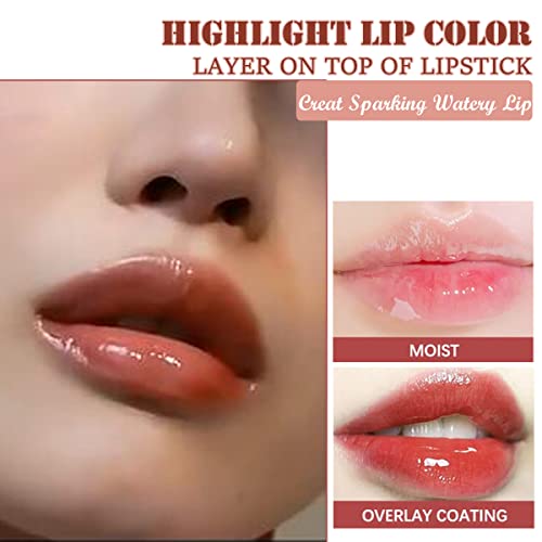 Aaiffey 2 Colors Hydrating Plumping Lip Glow Oil,Moisturizing Lip Oil Gloss Transparent Glossy Lip Gloss Primer Lip Tint For Lip Care And Dry Lip (001#+007#) #TOP6