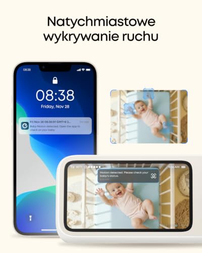 eufy C10 niania elektroniczna z kamerą 2K HD, 4,5″, 4x Zoom, noktowizor | kamera 2K HD, ekran 4,5″, obrót i pochylenie,