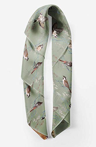 Bimba Pure Silk Printed Head Bandanas Summer Neck Wrap Scarf2