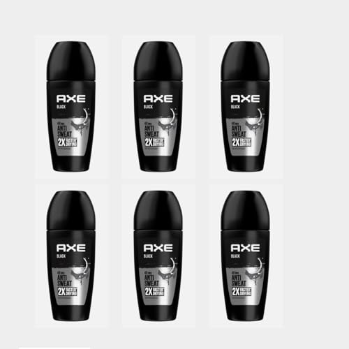 AXEE Desodorante roll-on Men 'Black' 6 unidades (6 x 50 ml) Protección 48 horas