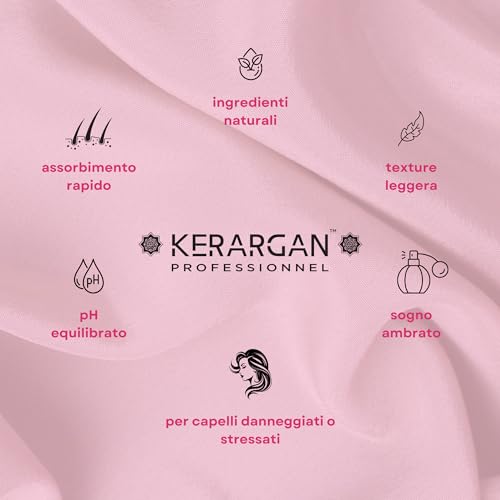 Kerargan - Duo Maschera E Scrub Capillare Alla Cheratina Per Capelli Danneggiati E Stressati - Nutre, Esfolia E Protegge - Senza Solfati, Ogm, Oli Minerali - 500Ml + 250Ml - 5